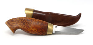 #5 - 3" Norwegian Knife with Stained Masur Birch Handle