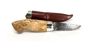 #10 - 3 1/2" Norwegian Knife with Pattern-welded Steel Blade
