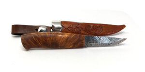 #13 - 3" Norwegian Hiking Knife (General Use Knife) with Pattern-welded Steel Blade